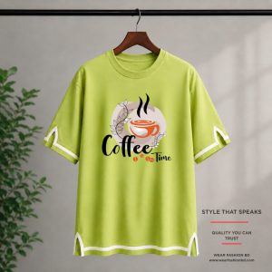 Women's OLIVE COFFE Site Cutting & Sleeve Cutting T-Shirt Unique & Bold!