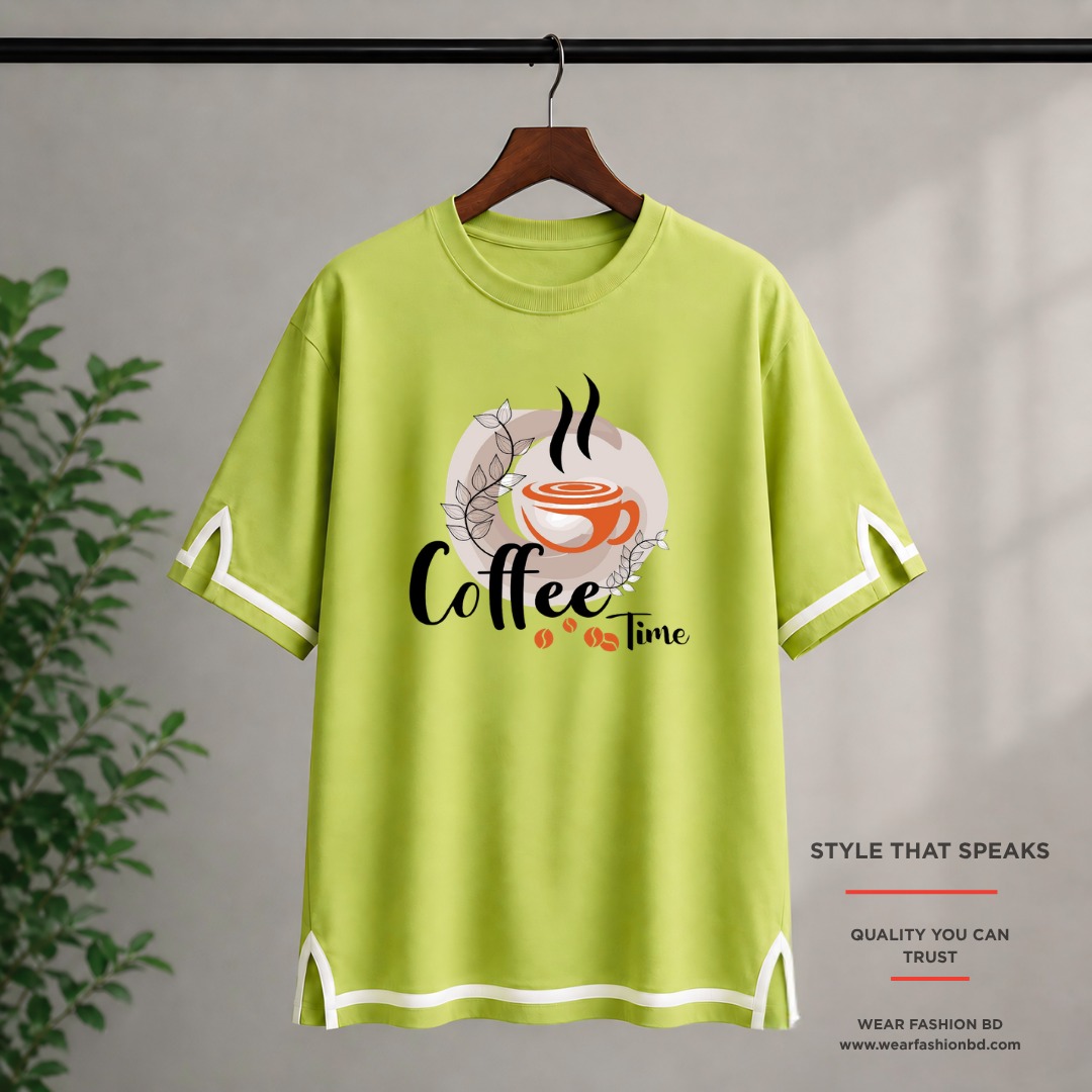 Women's OLIVE COFFE Site Cutting & Sleeve Cutting T-Shirt Unique & Bold!
