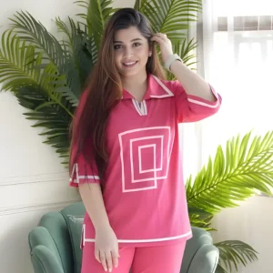 Women Side Cutting Plugget Polo T-Shirt – Paradise Pink