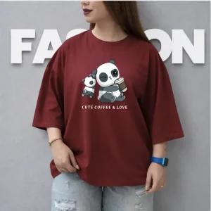 Coffee And Love Oversized T-Shirt | Unique & | BOWKNOT GRAYSTAR