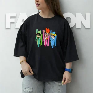 Powerffub Oversized T-Shirt | Unique & Chic | BOWKNOT GRAYSTAR