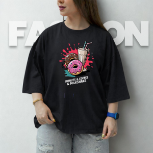 Milkshake Oversized T-Shirt | Unique & Chic | BOWKNOT GRAYSTAR