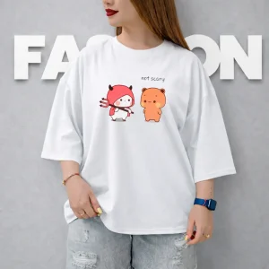 Not Scary Oversized T-Shirt | Unique & Chic | BOWKNOT GRAYSTAR