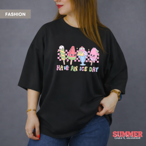 Have An Ice Day Oversized T-Shirt | Unique & Chic | BOWKNOT GRAYSTAR