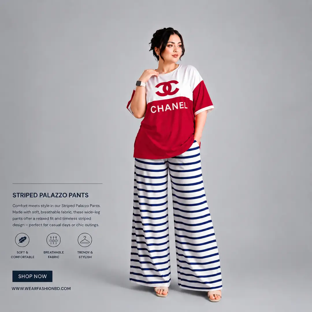 Women CHANEL Side Cutting Co-Ord Set – Red/Blue Check