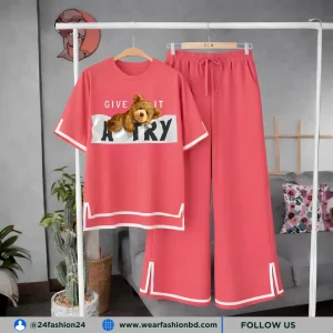 Women Give IT Side Cutting Co-Ord Set – Coral