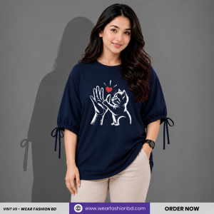 Women’s Oversized Cat Love Unique & Navy -Tree