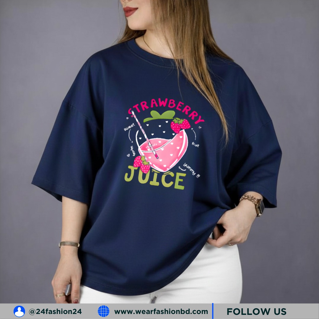 Women’s Oversized Juice Strawberry Unique & Nevy -Tree