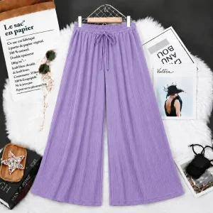 Women's Premium Ripped Palazzo - Purple