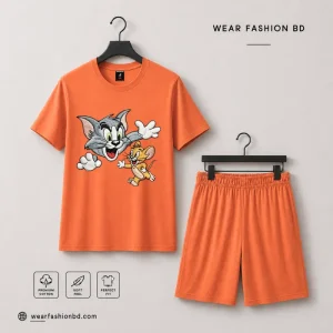 Tom & Jary Picture Baby & Kids Super Comfortable T-shirt/Half Pant