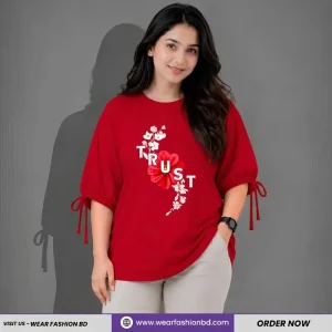 Women’s Oversized Two Hand Lace Totally Unique &Trust Red | TREE