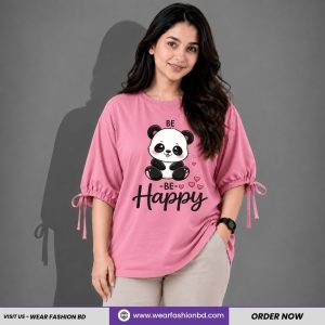 Women’s Oversized Two Hand Lace Totally Unique Be Happy Pink | TREE