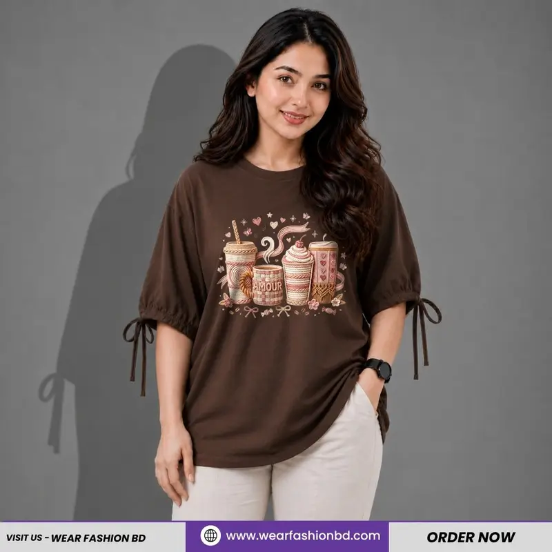 Women’s Oversized Two Hand Lace Totally Unique & Amour Coffee | TREE